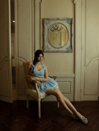 Baby Blue Knit Dropwaist Dress