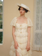 Ivory Princess Garden Ruffle Dress