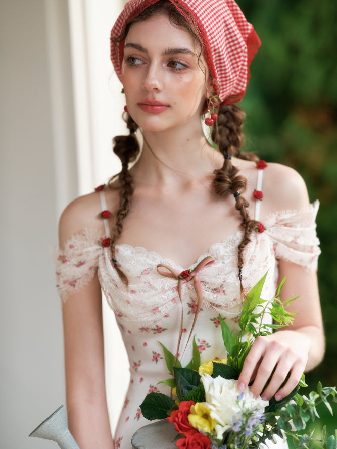 Rosebud Lace Garden Mini Dress