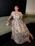 Blossom Garden Square-Neck Floral Dress