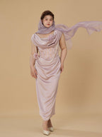 Blush Pearl Drape Gown