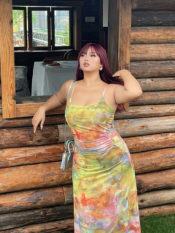 Watercolor Meadow Mesh Dress