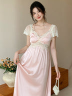 Vintage Light Pink Lace Nightgown