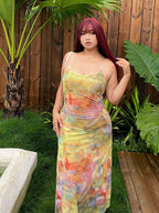 Watercolor Meadow Mesh Dress