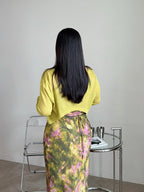 Plus Size Moss Garden Watercolor Slip Dress