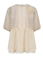 Linen Lace Garden Blouse and Skirt