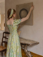 Secret Garden Green Floral Dress