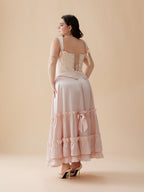 Blush Garden Rose Corset & Tiered Skirt