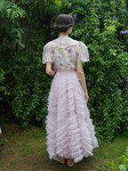 Whimsical Cloud Ruffle Skirt