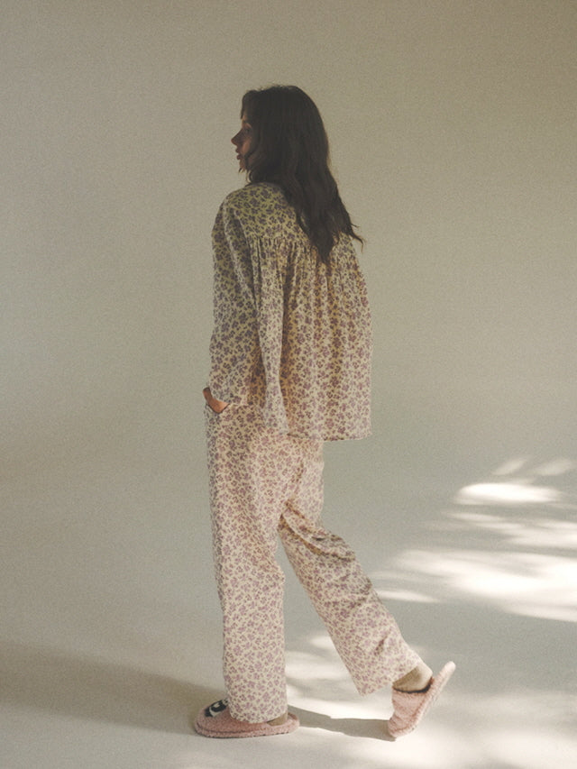 Lavender Bloom Cotton Pajama Set