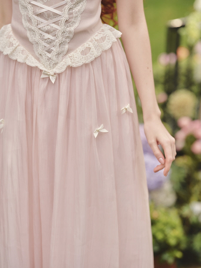 Blush Corset Lace Princess Dress