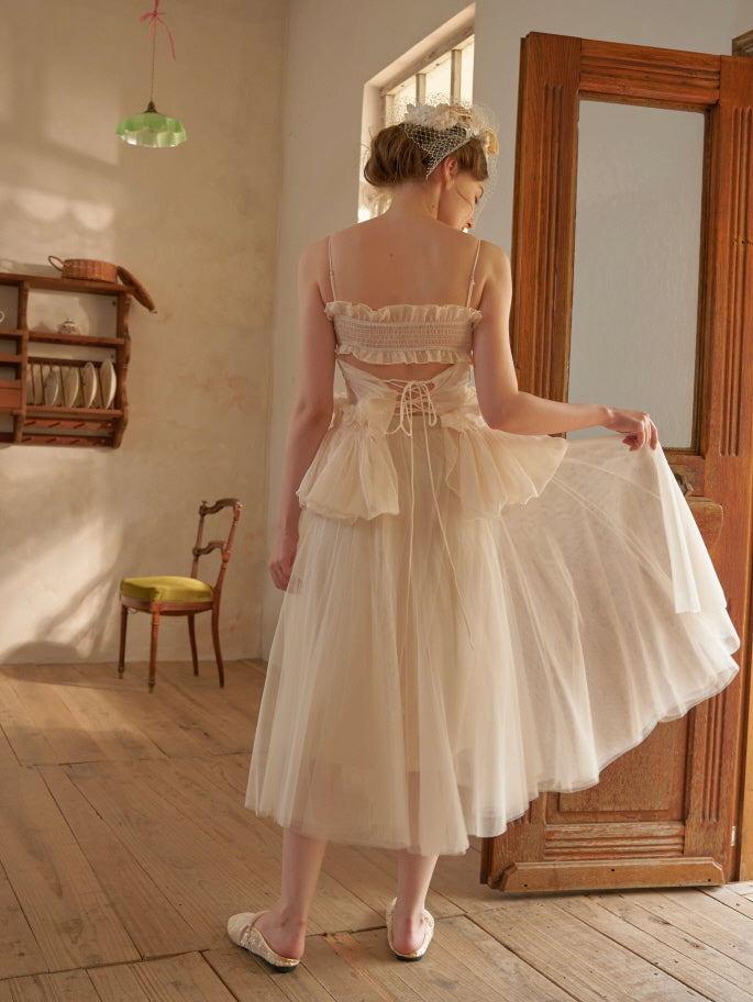 Ivory Bloom Corset Top and Skirt