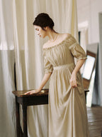 Whispering Meadow Off-Shoulder Dress