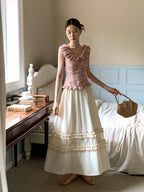 Rose Petal Ruffle Collar Floral Blouse