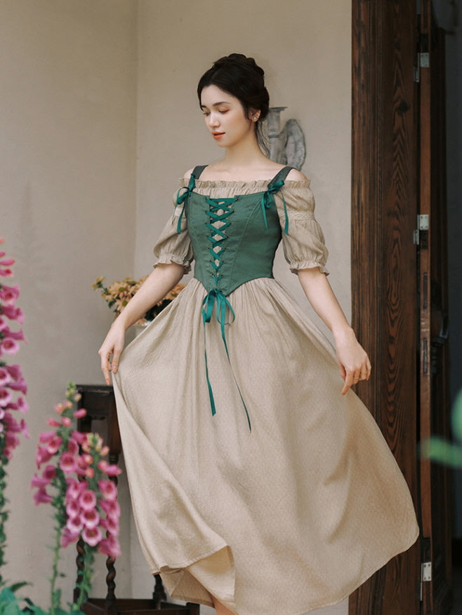 Whispering Meadow Off-Shoulder Dress