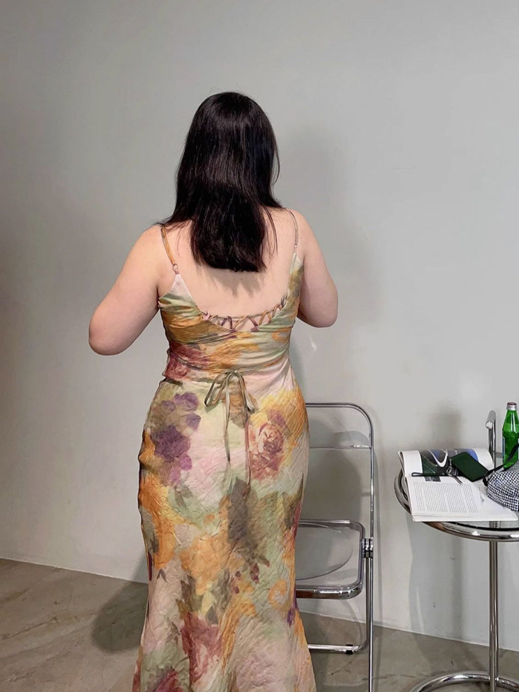 Plus Size Watercolor Garden Rose Dress