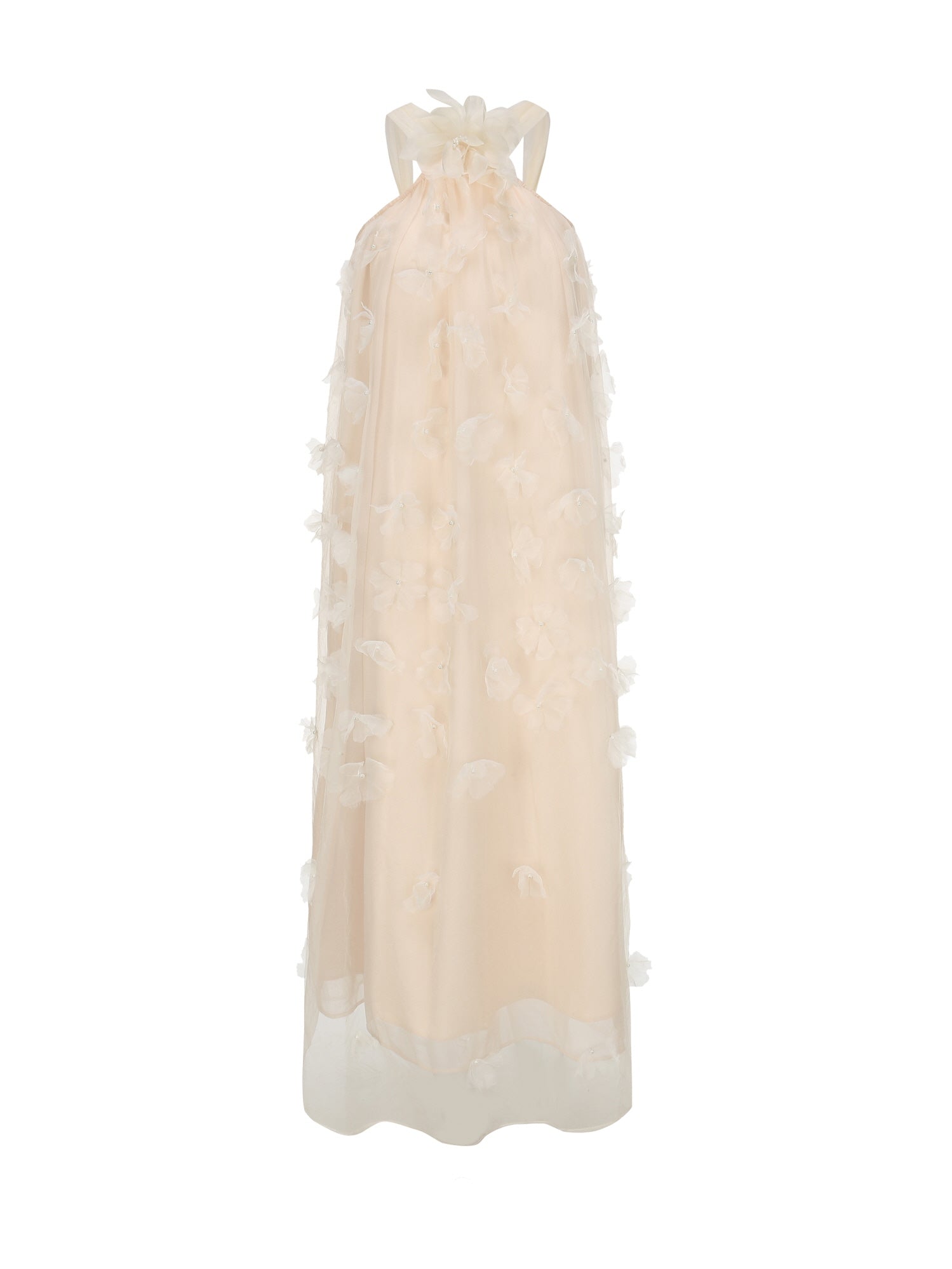 Blossom Whisper Halter Tulle Dress