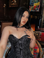 Midnight Baroque Corset & Ruffle Skirt