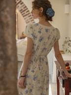 Blue Blossom Vintage Lace Dress