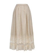Linen Lace Garden Blouse and Skirt