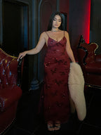 Midnight Rose Sequin Tulle Gown