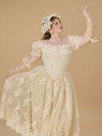 Royal Ivory Lace Ball Gown