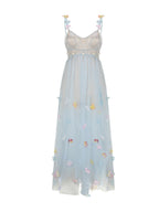 Blooming Petal Fairy Blue Tulle Dress