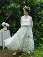 Whimsical Cloud Ruffle Skirt
