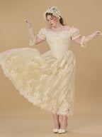 Royal Ivory Lace Ball Gown
