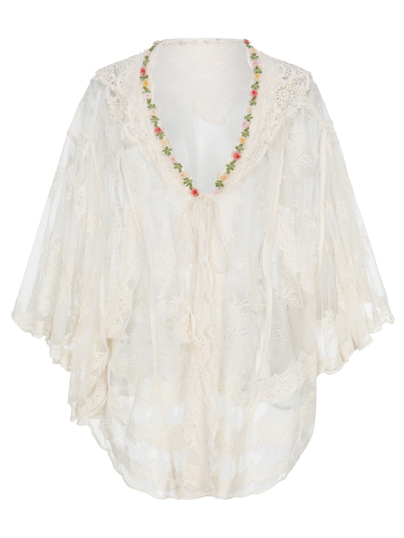 Blooming Lace Garden Shawl