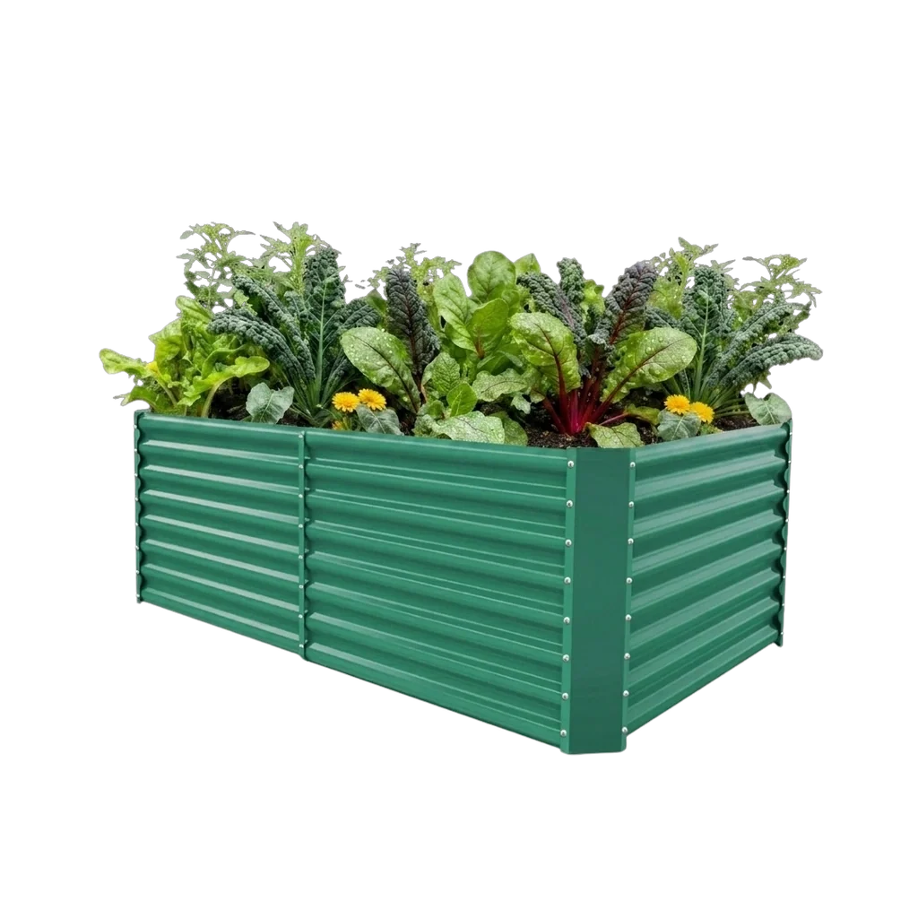 24-inch tall rectangular galvanized metal raised garden bed, 6 by 3 feet — view 8