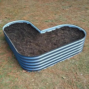 YoYoBloom 17" Tall Heart-Shaped Metal Raised Garden Bed| Upgrade 2.0 Knee-High Design - Vibrant orange image 5