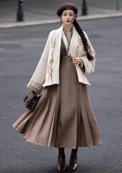 Woody Modern Hanfu Chinese Autumn Style Matching Set