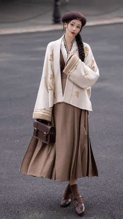 Woody Modern Hanfu Chinese Autumn Style Matching Set