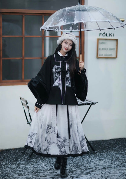 Ming Dynasty Modern Hanfu, Mamianqun, Picturesque (Preorder)