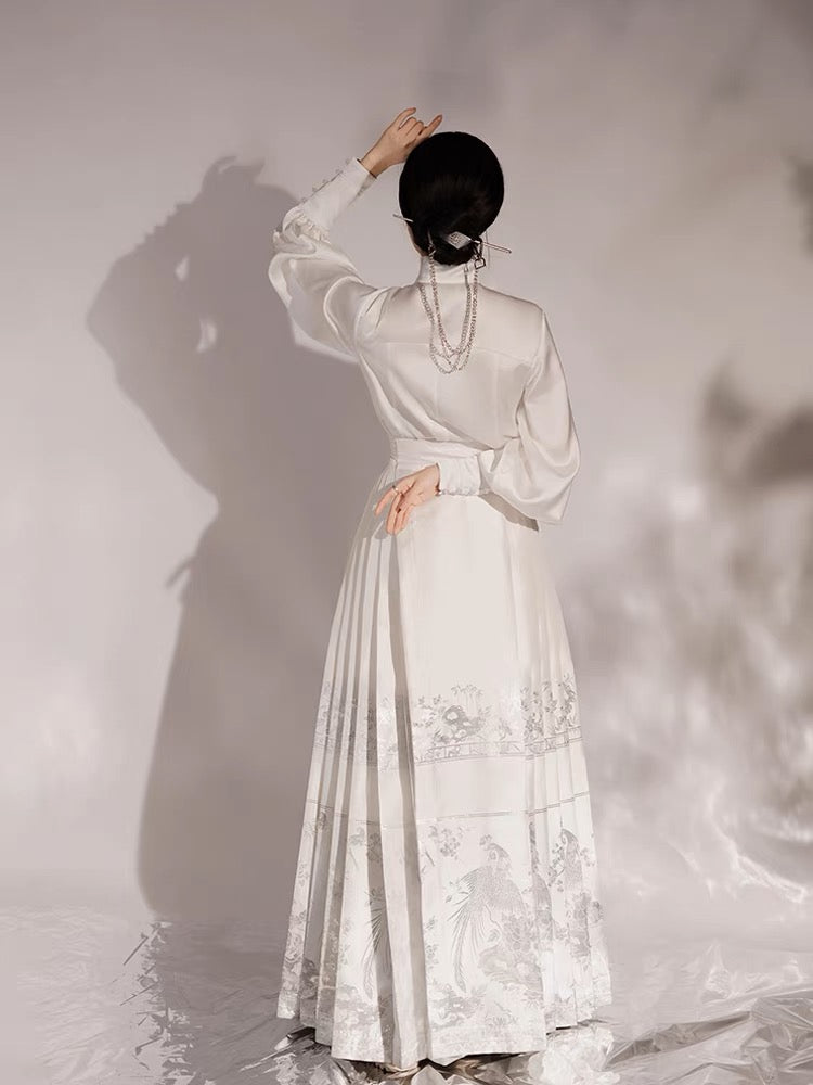 Ming Dynasty Modern Hanfu, Mamianqun, Chrome (Preorder)