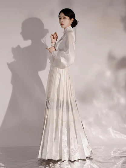Ming Dynasty Modern Hanfu, Mamianqun, Chrome (Preorder)