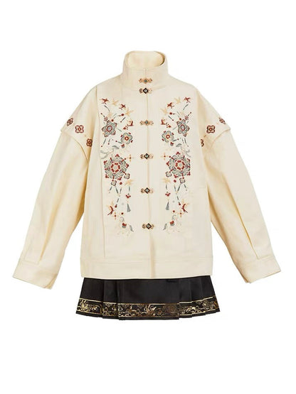 Jeannie Modern Chinese Embroidered Cardigan