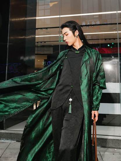 Tang Dynasty Hanfu Robe - Ink River 墨川 (Preorder)