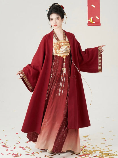 Tang Dynasty Hanfu, Heziqun, Modern Dress, Flower Fireworks 花焰 (Preorder)