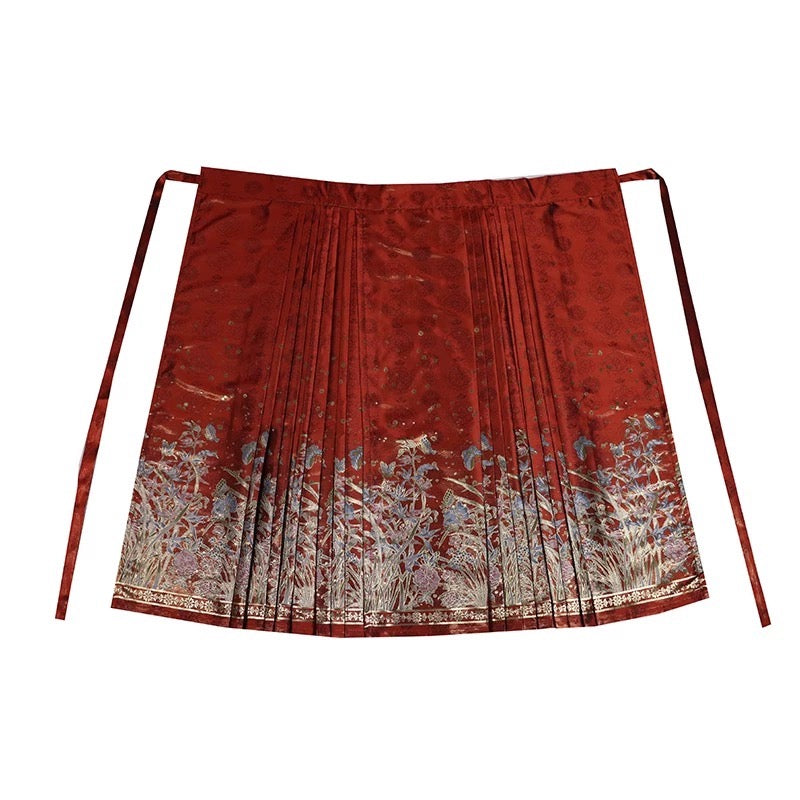 Salvia Modern Ming Style Hanfu Mamian Skirt Set