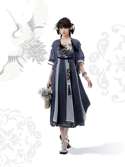 Soaring Crane Modern Tang Style Hanfu