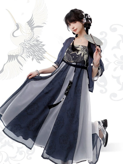Soaring Crane Modern Tang Style Hanfu