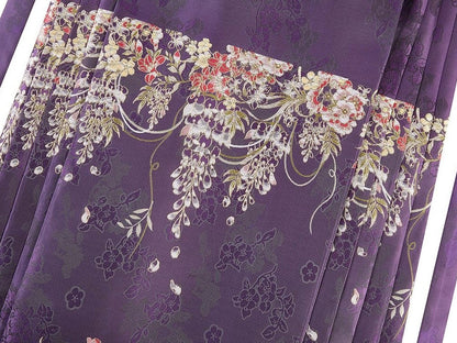 Wisteria Vines Modern Ming Style Hanfu x Mamian Skirt