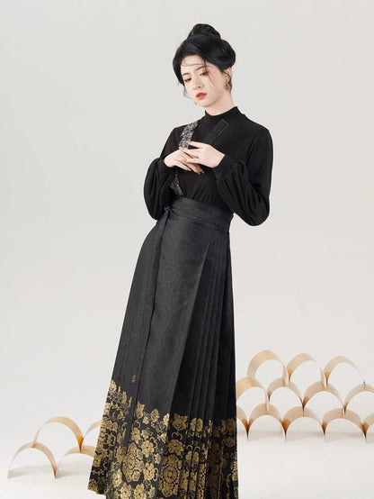 Night Fleur Modern Ming Style Hanfu x Mamian Skirt