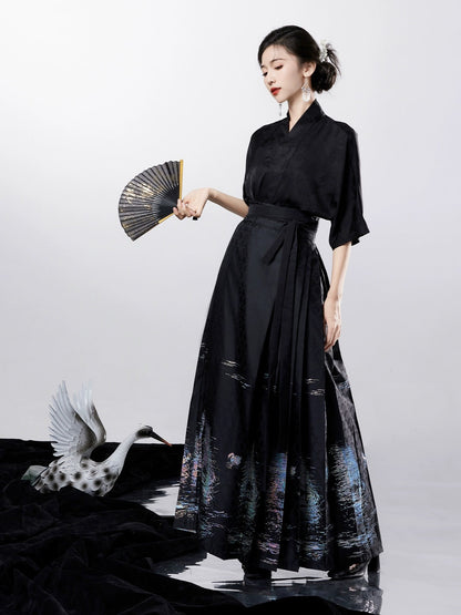 Luna Modern Ming Style Mamian Skirt Hanfu