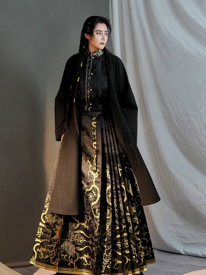 New Chinese Style Modern Hanfu Outfit - Midnight Sun (Preorder)