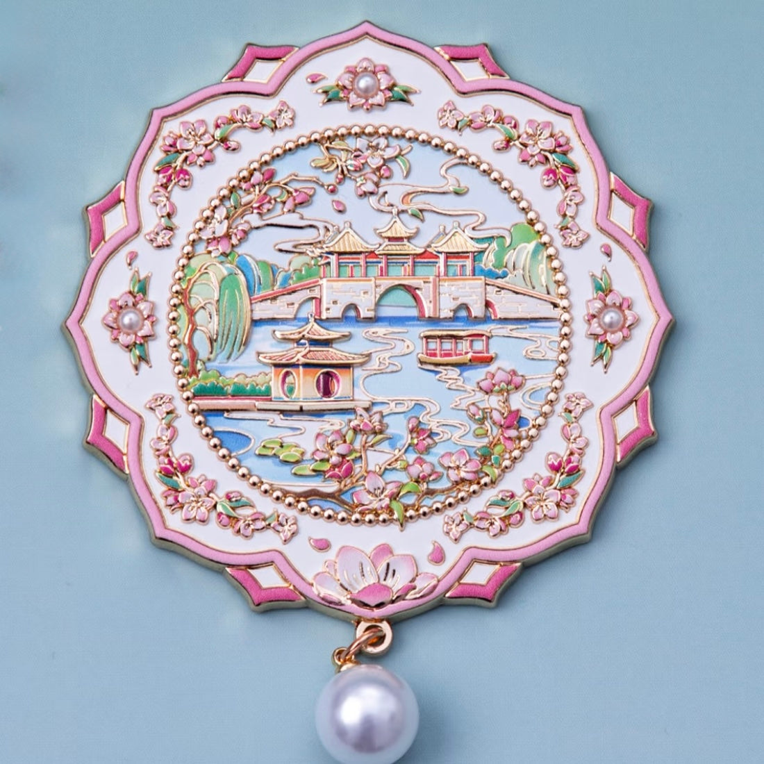 Blooming Lake Fridge Magnet