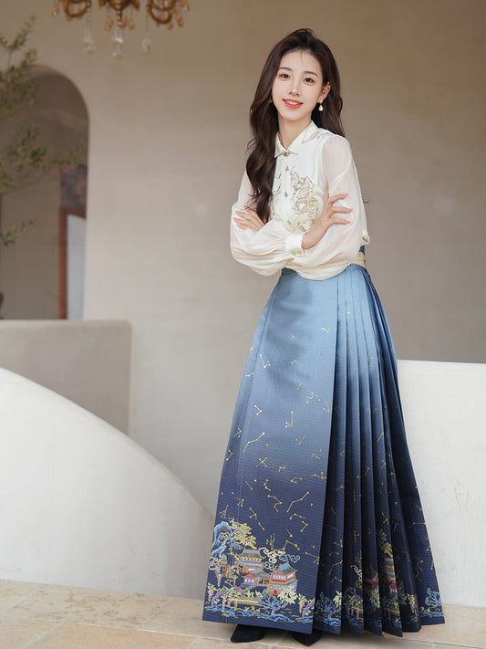 Ming Dynasty Modern Hanfu, Mamianqun, Starlight (Preorder)
