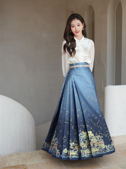 Ming Dynasty Modern Hanfu, Mamianqun, Starlight (Preorder)
